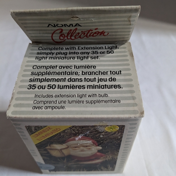 VTG Noma Santa Illuminated Christmas Tree Ornament With Extension Light Taiwan - Picture 12 of 16